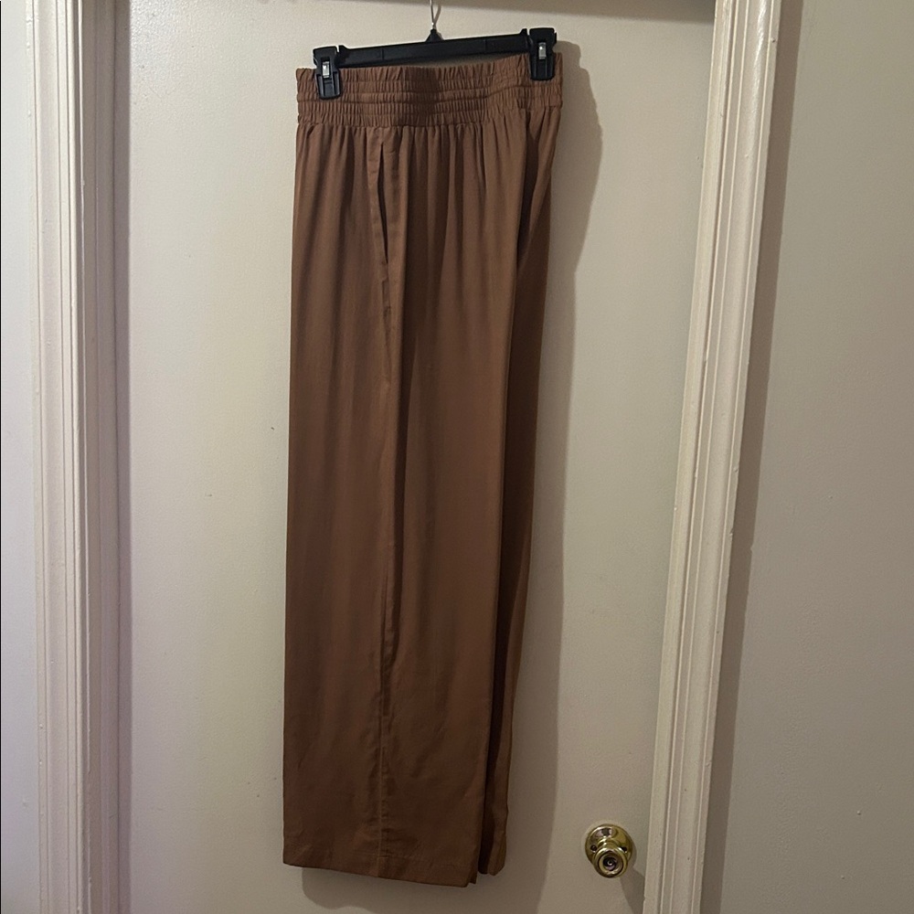 Elegant Brown Wide Leg Women's Pants